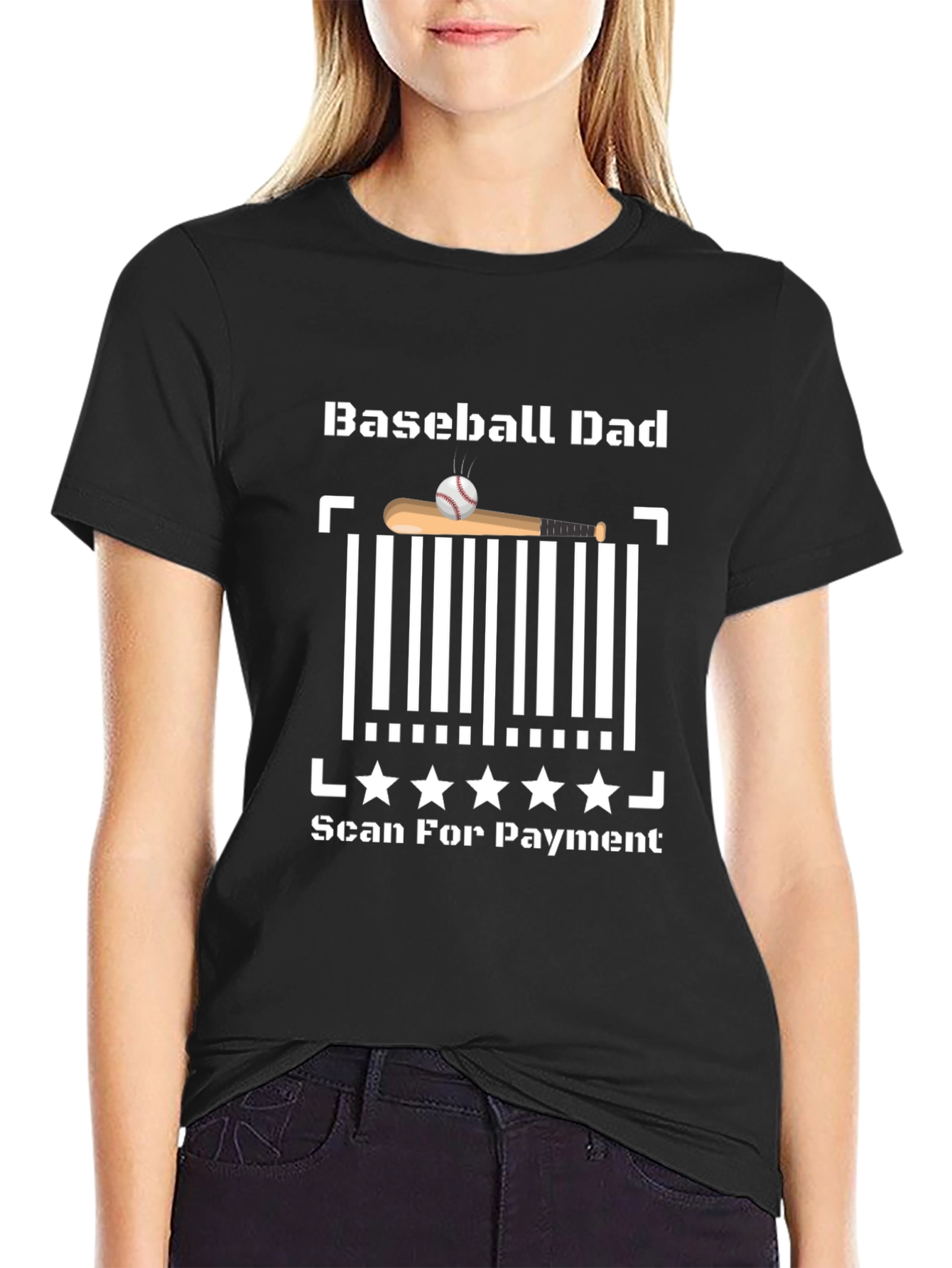 Baseball Dad Scan for Payment T-Shirt