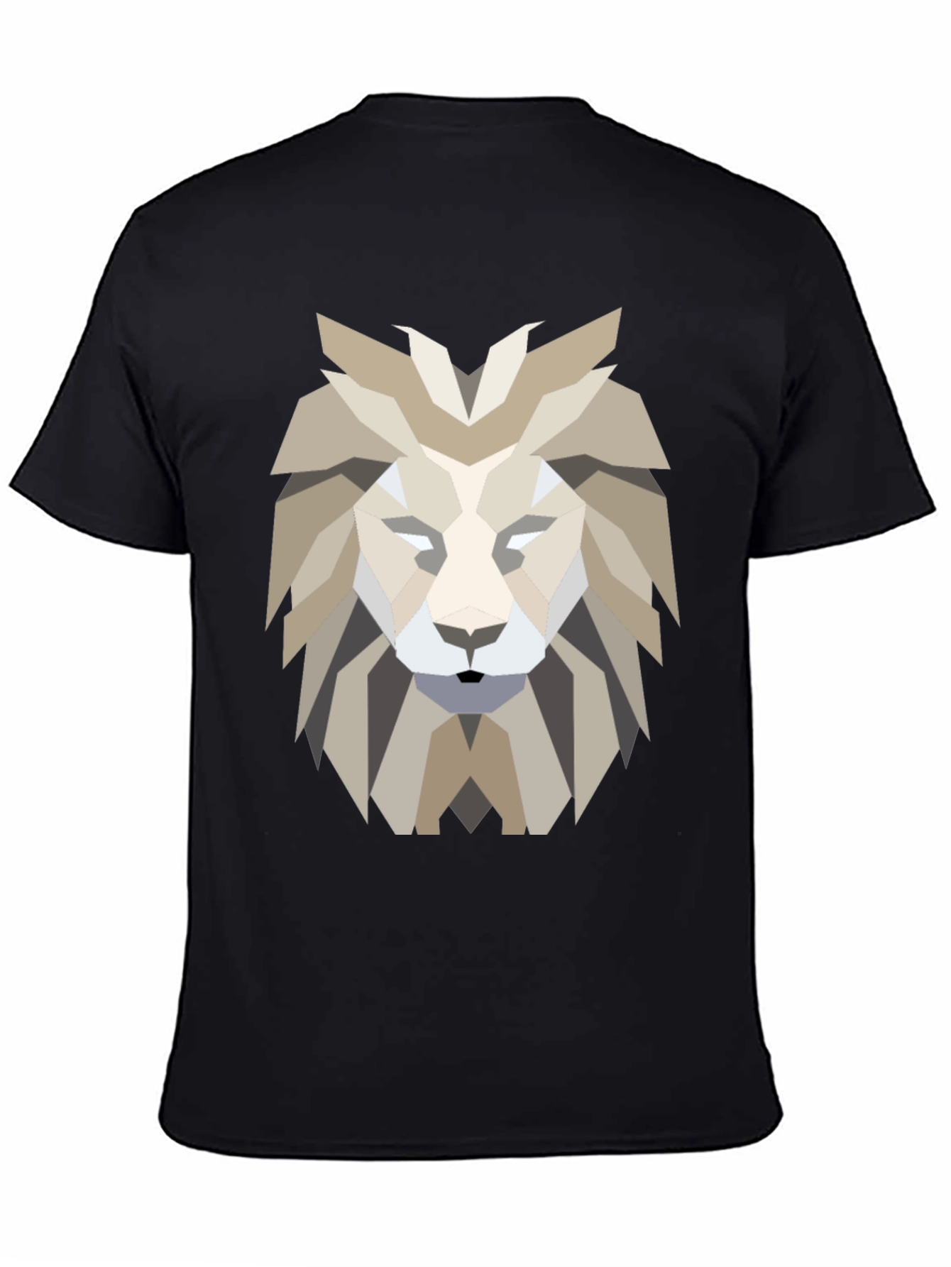 Geometric Lion Graphic Tee - Modern Design
