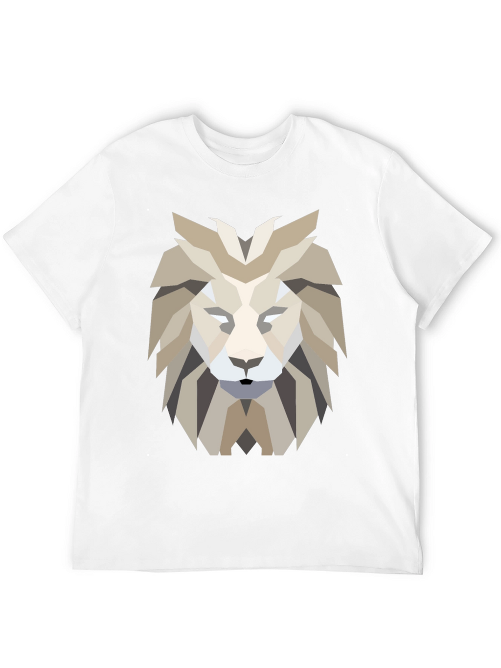 Geometric Lion Graphic Tee - Modern Design