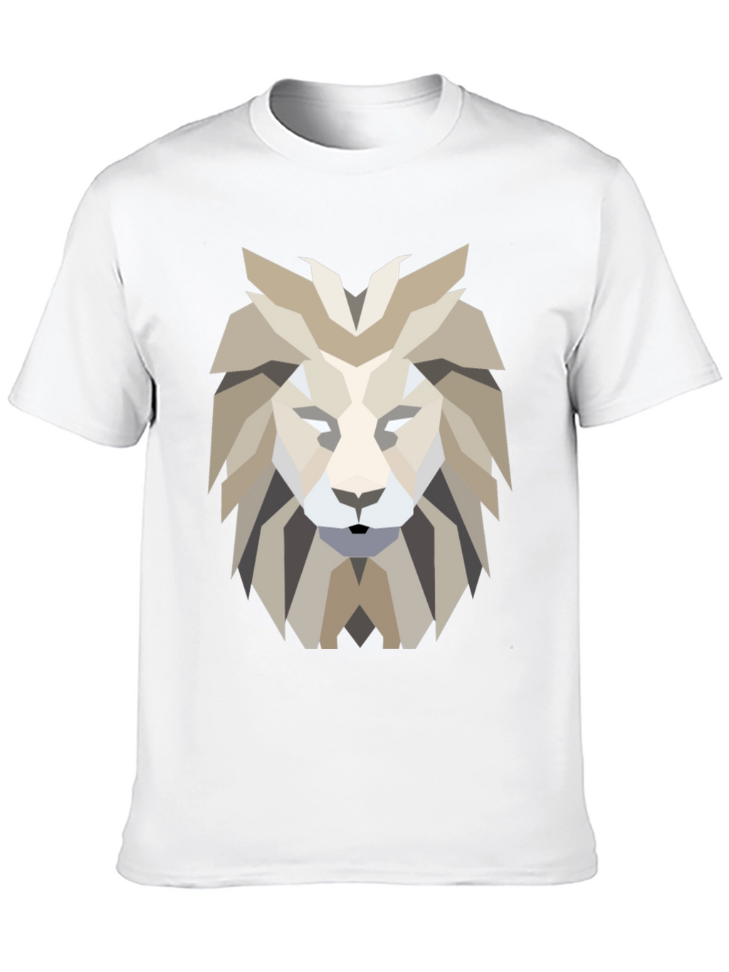 Geometric Lion Graphic Tee - Modern Design