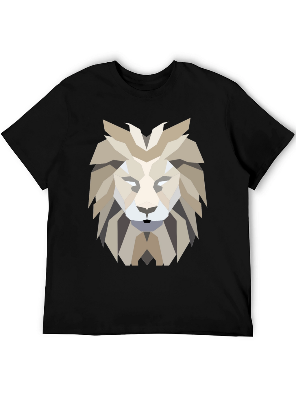 Geometric Lion Graphic Tee - Modern Design