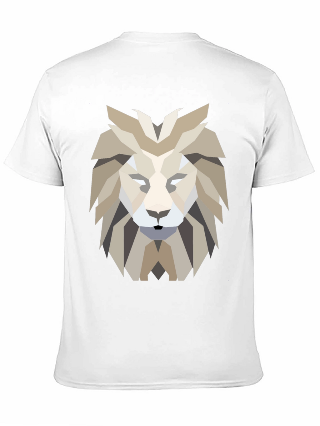 Geometric Lion Graphic Tee - Modern Design