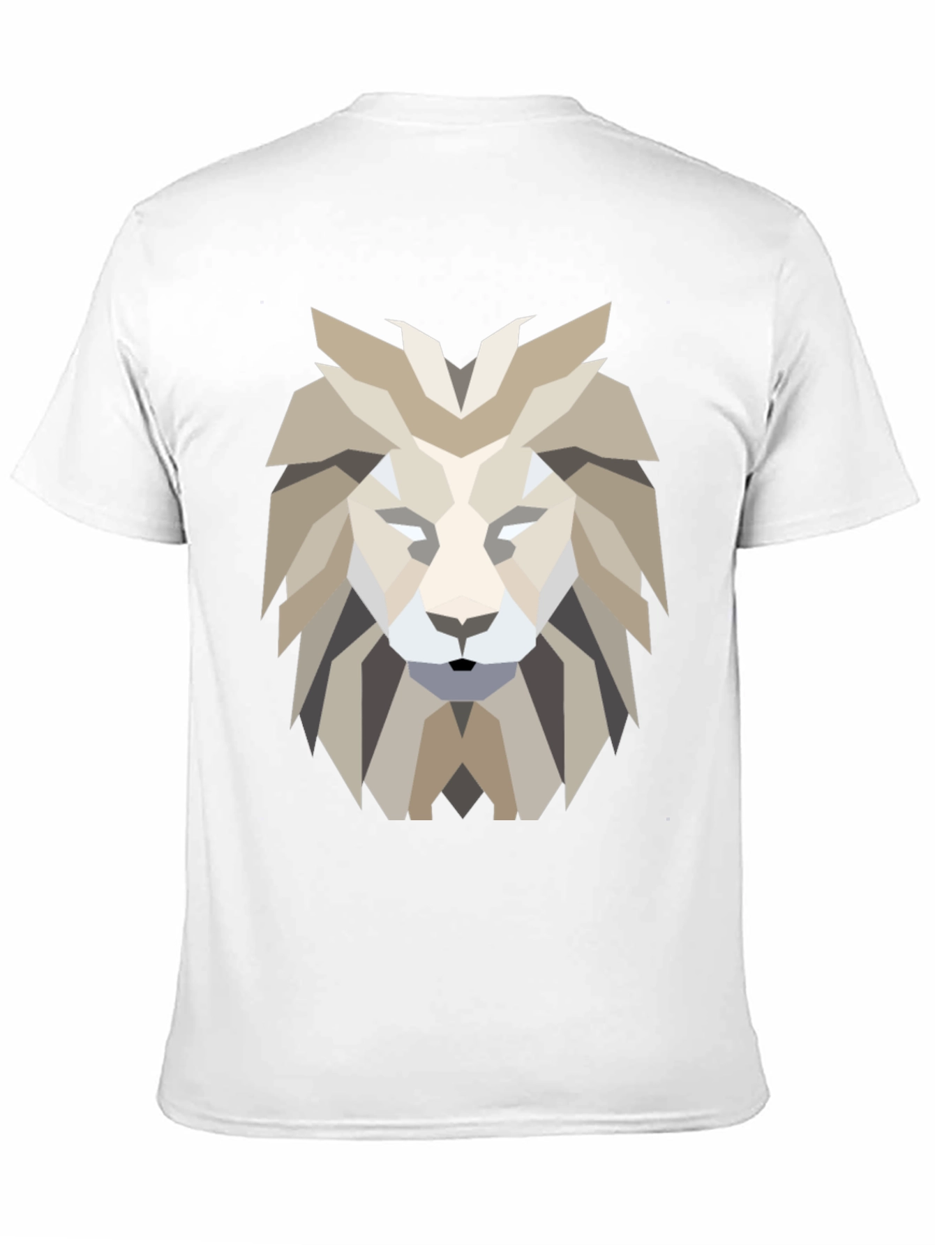 Geometric Lion Graphic Tee - Modern Design
