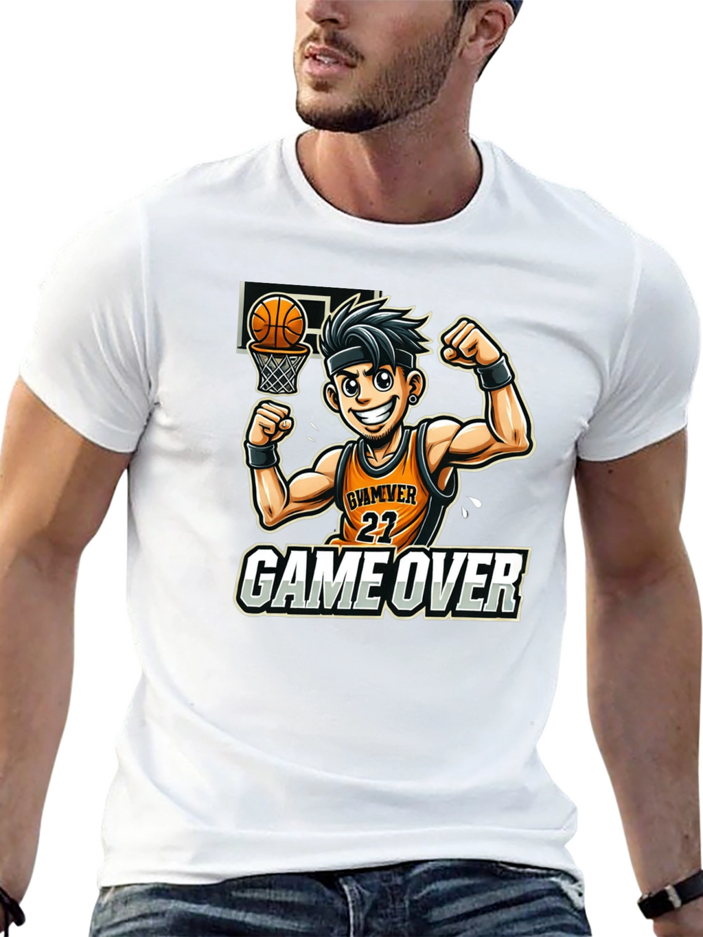 Game Over Basketball Graphic Tee