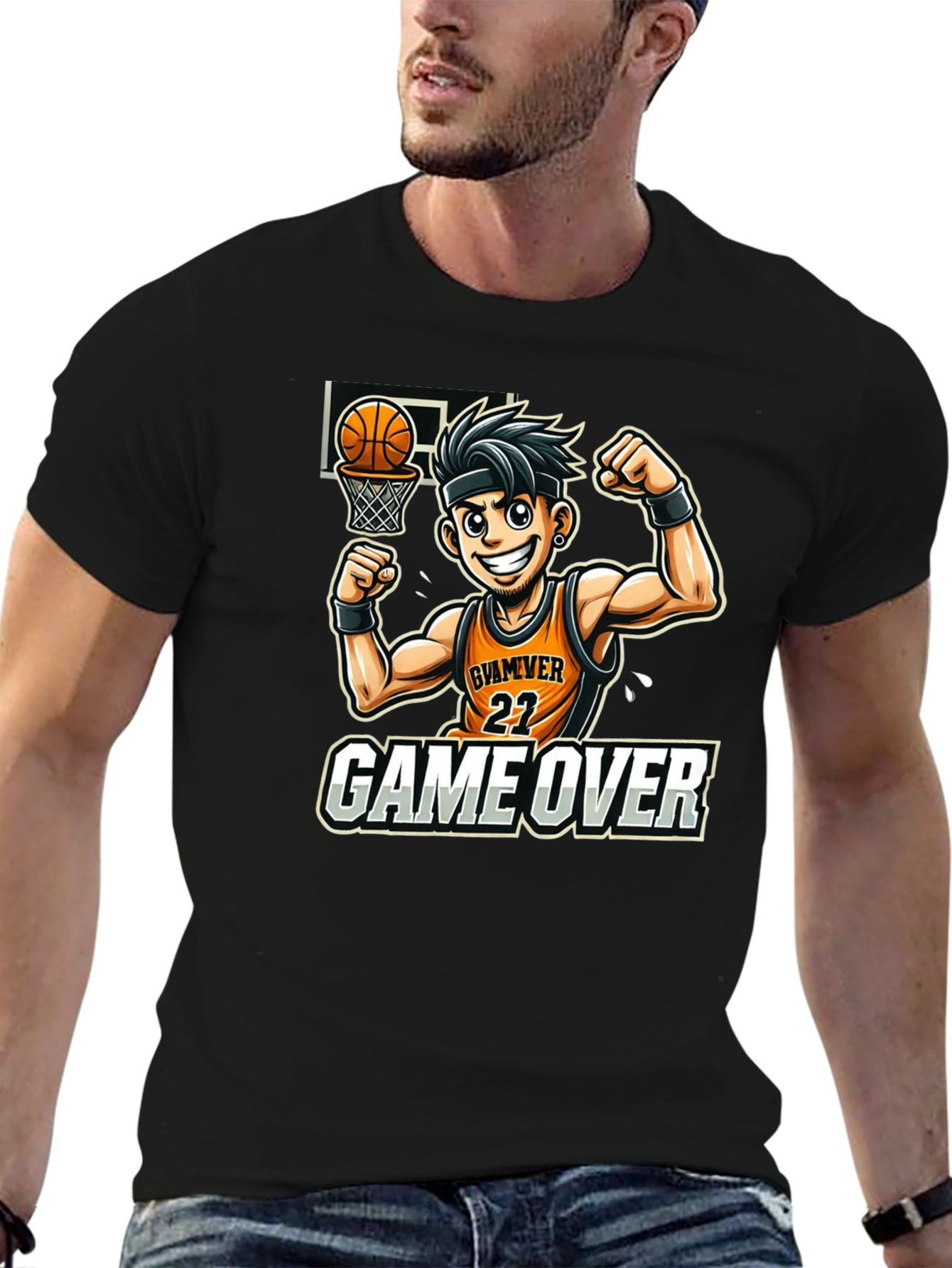 Game Over Basketball Graphic Tee