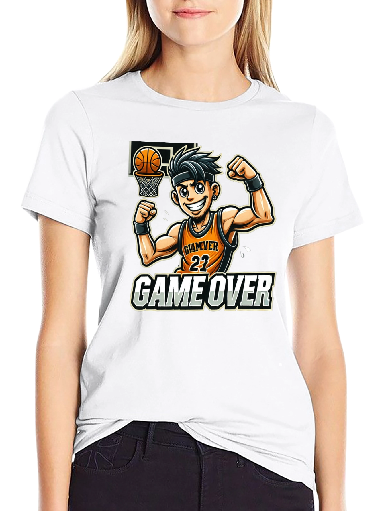 Game Over Basketball Graphic Tee
