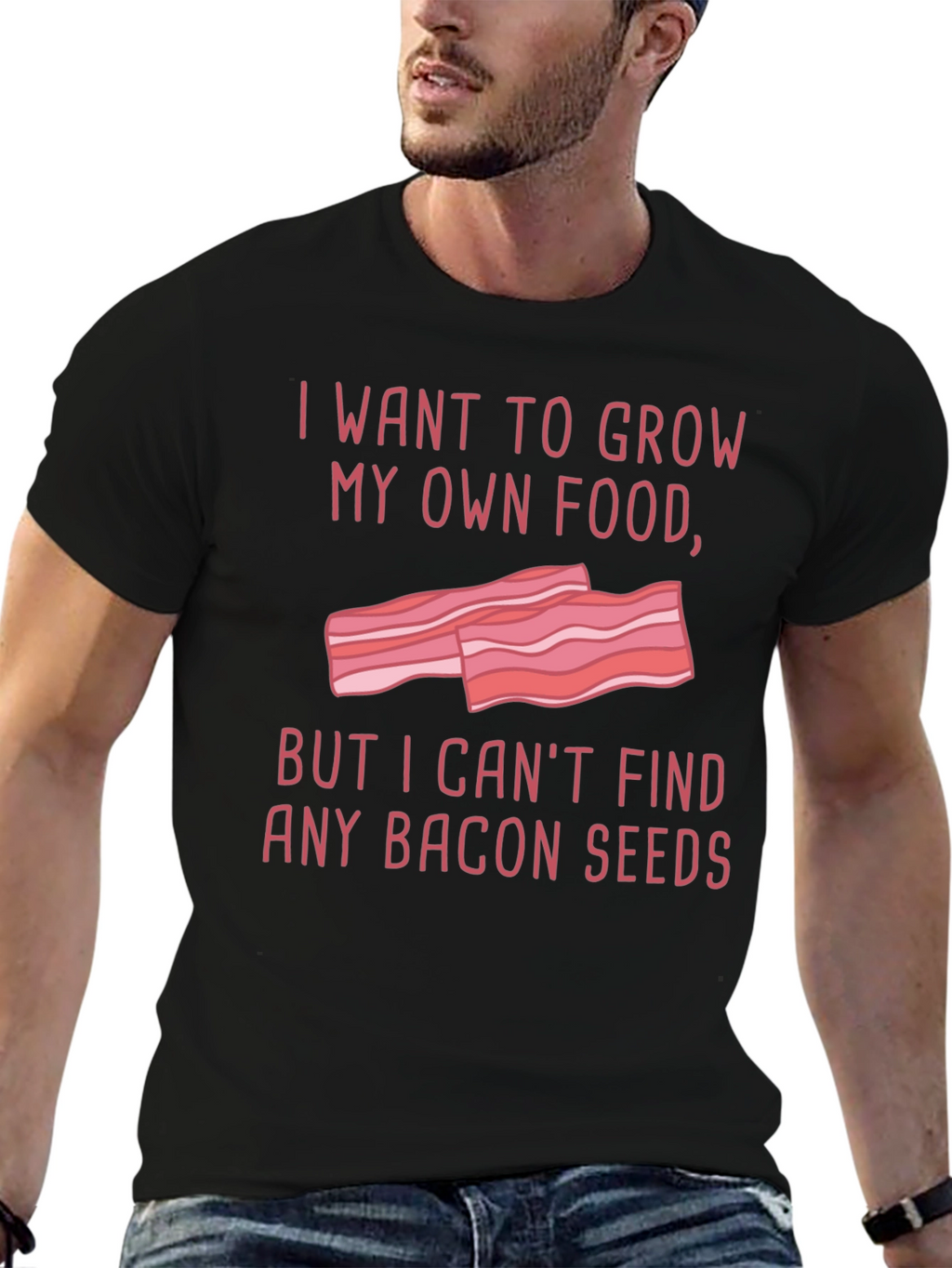 Funny Bacon Seeds Graphic T-Shirt