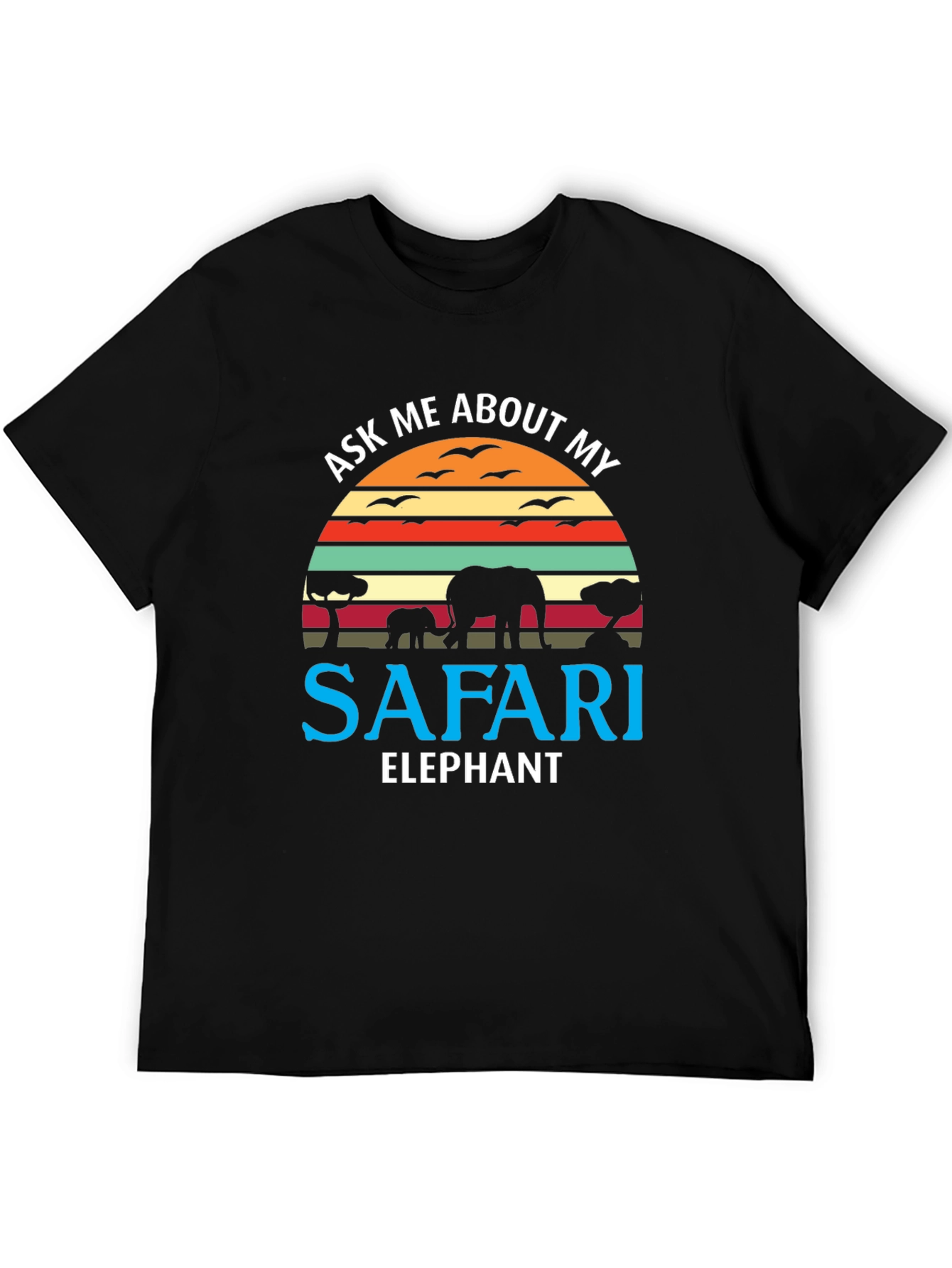 Safari Elephant Graphic T-Shirt