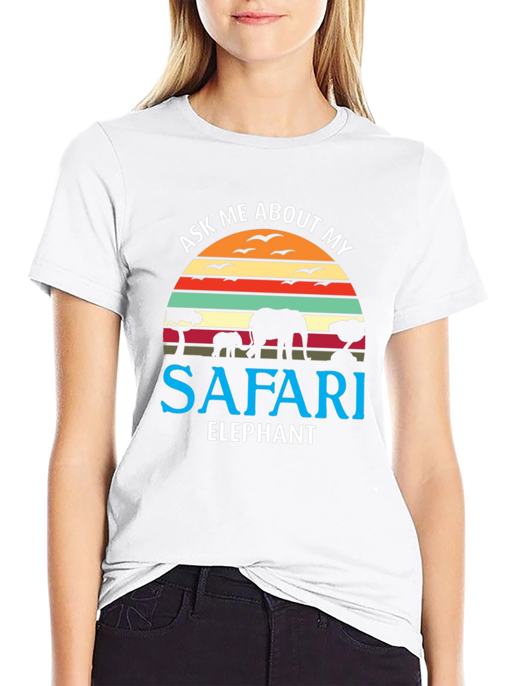 Safari Elephant Graphic T-Shirt