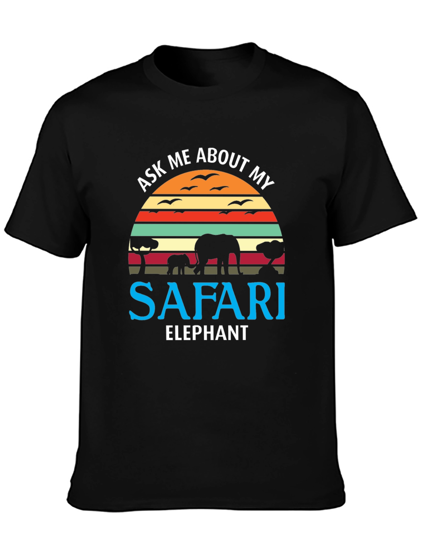 Safari Elephant Graphic T-Shirt