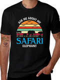 Safari Elephant Graphic T-Shirt