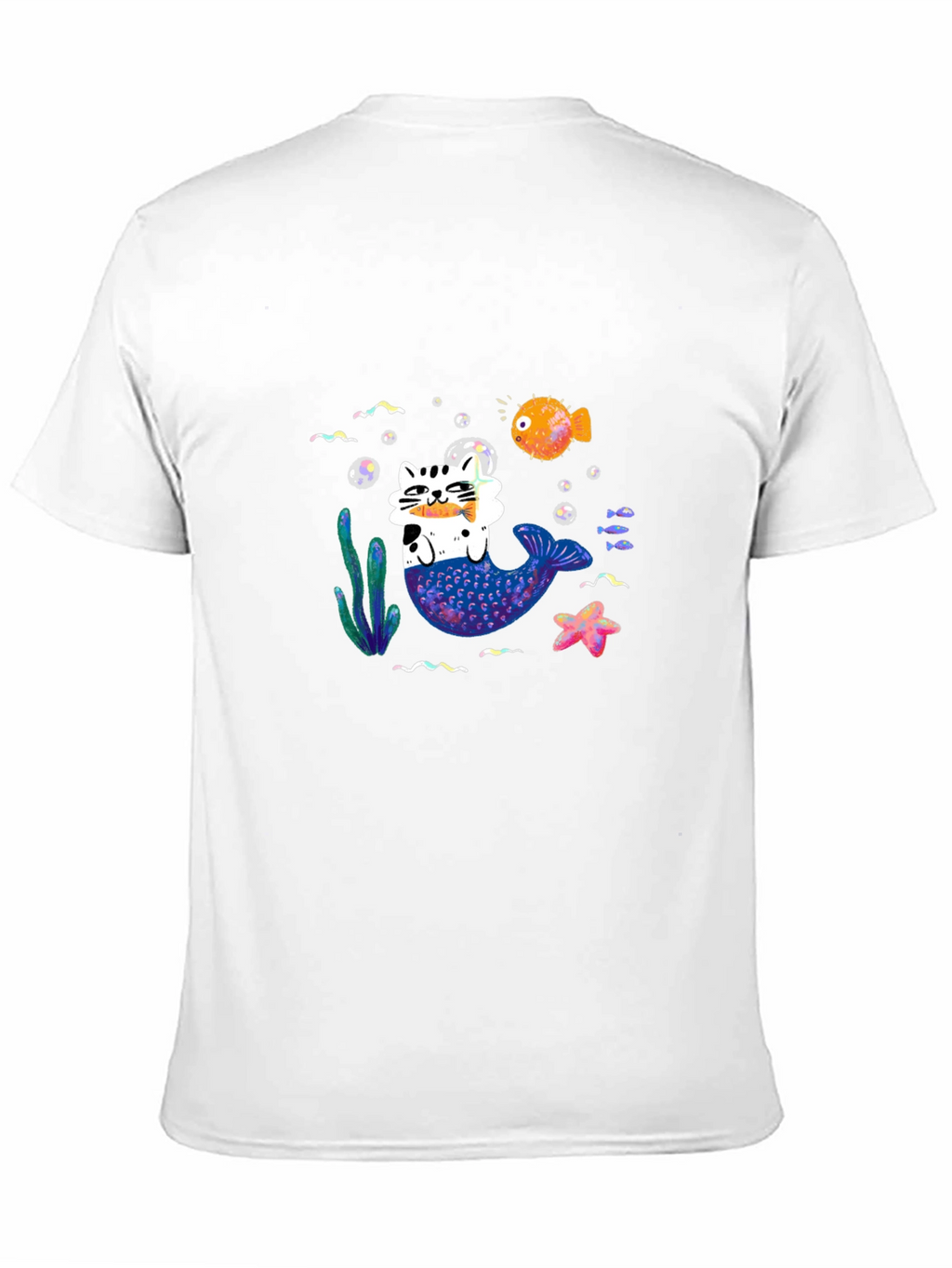 Mermaid Cat Graphic T-Shirt