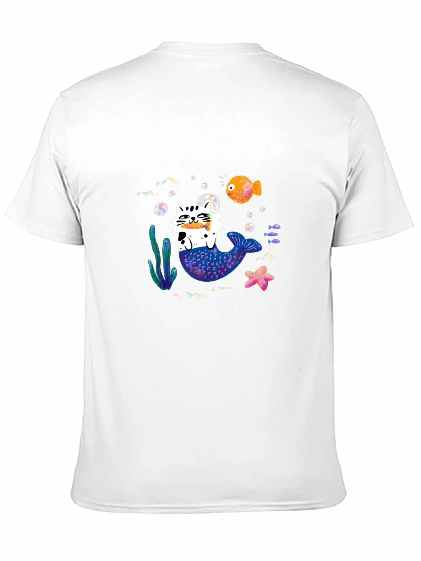 Mermaid Cat Graphic T-Shirt