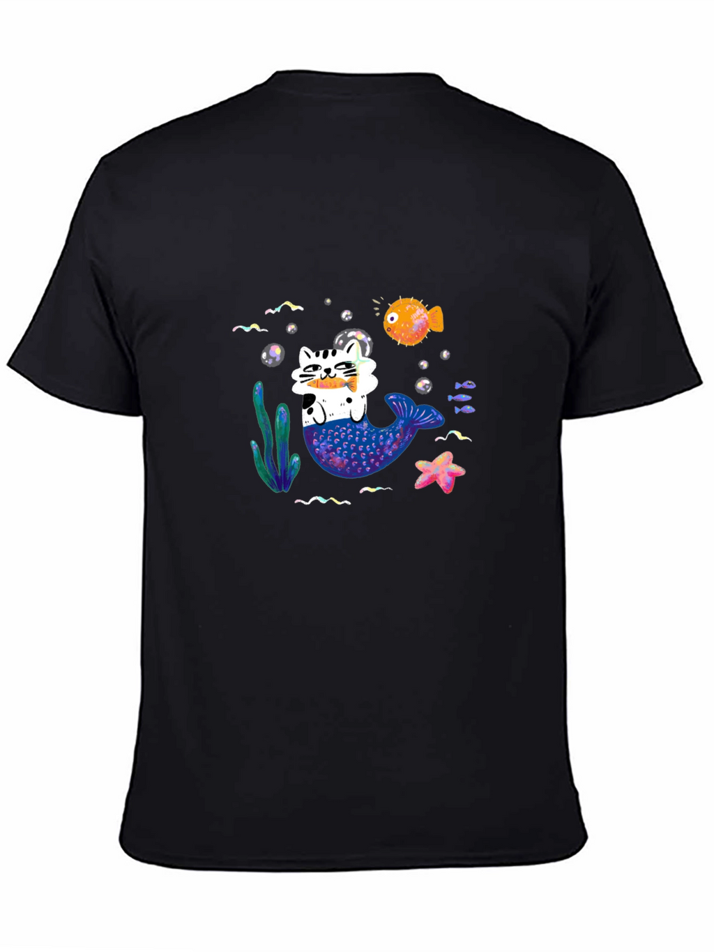 Mermaid Cat Graphic T-Shirt