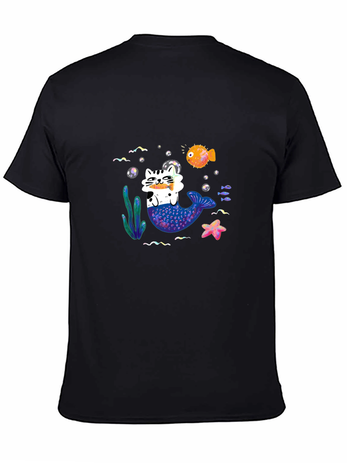 Mermaid Cat Graphic T-Shirt