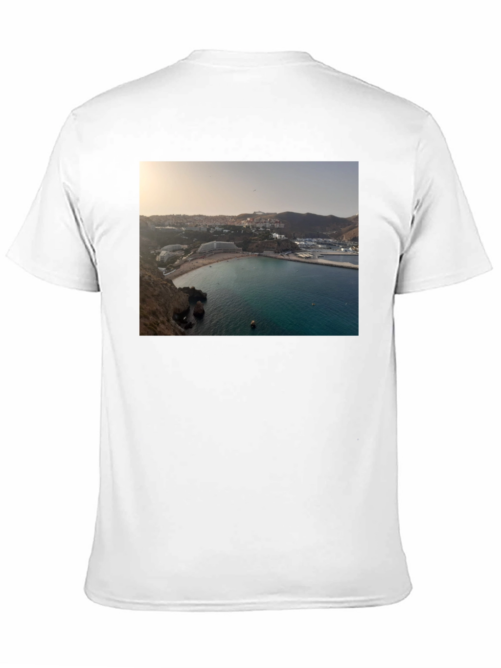 Scenic Beach View Black T-Shirt