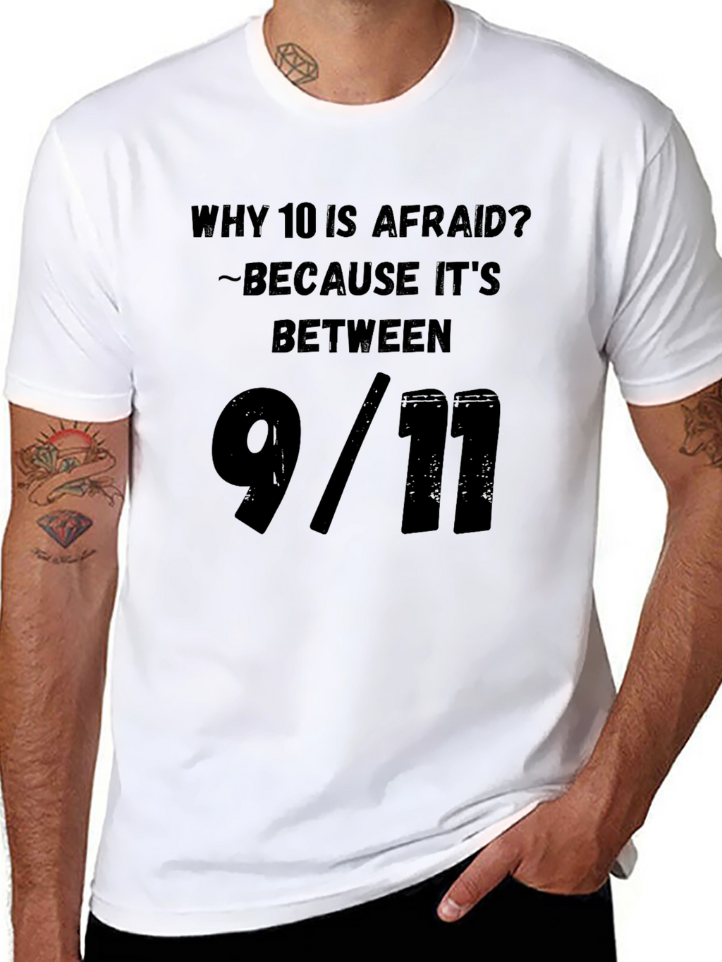 Humorous Why 10 Is Afraid Graphic Tee