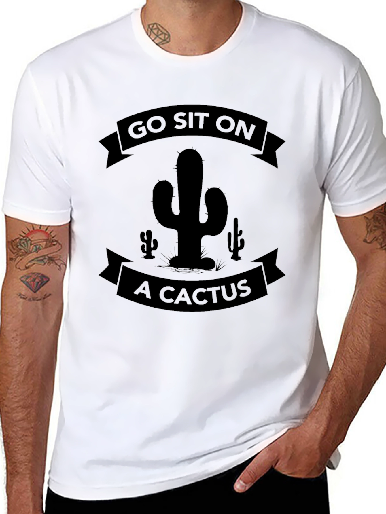 Go Sit On A Cactus Graphic Tee