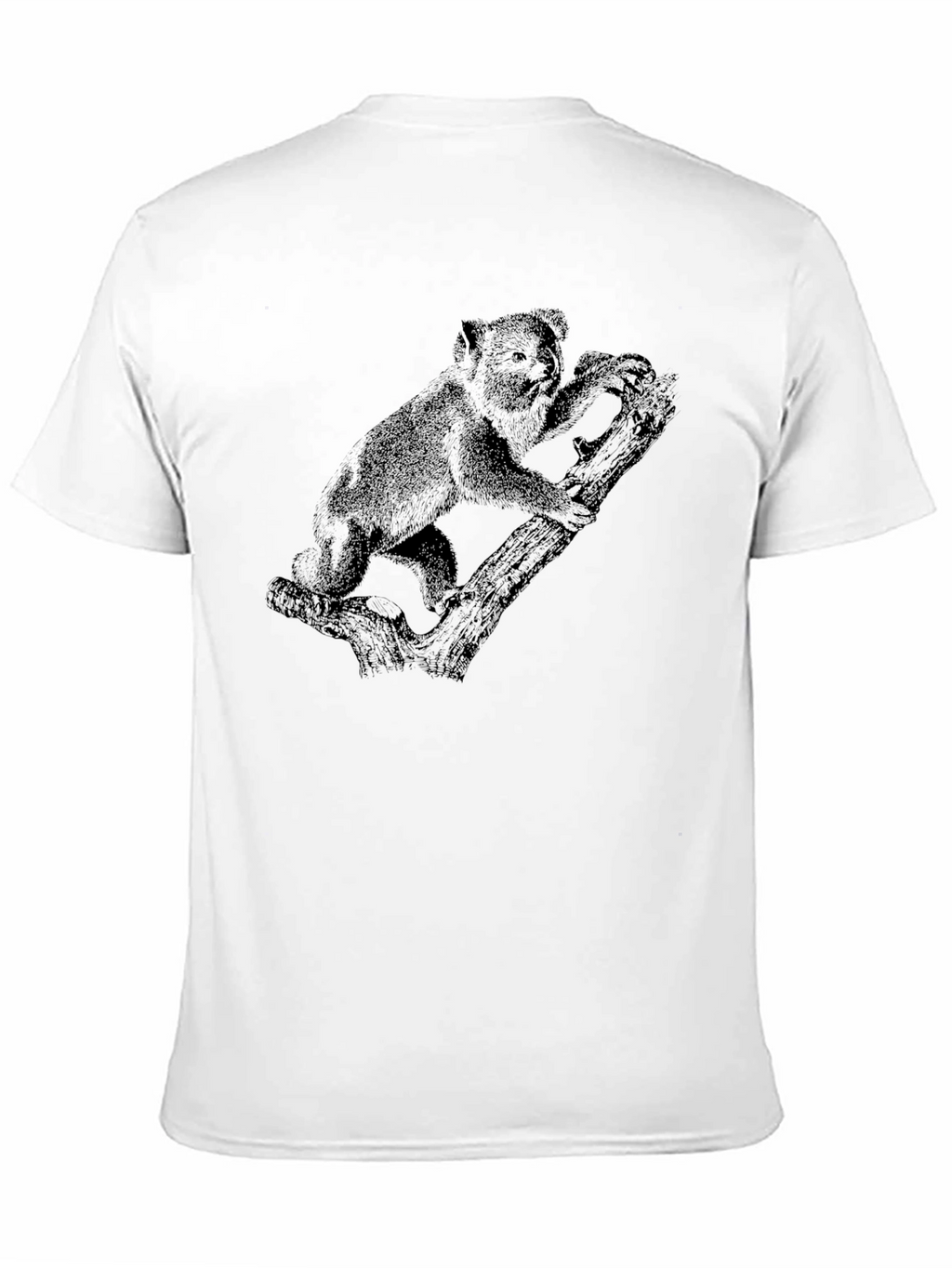 Koala Bear Print Black T-Shirt