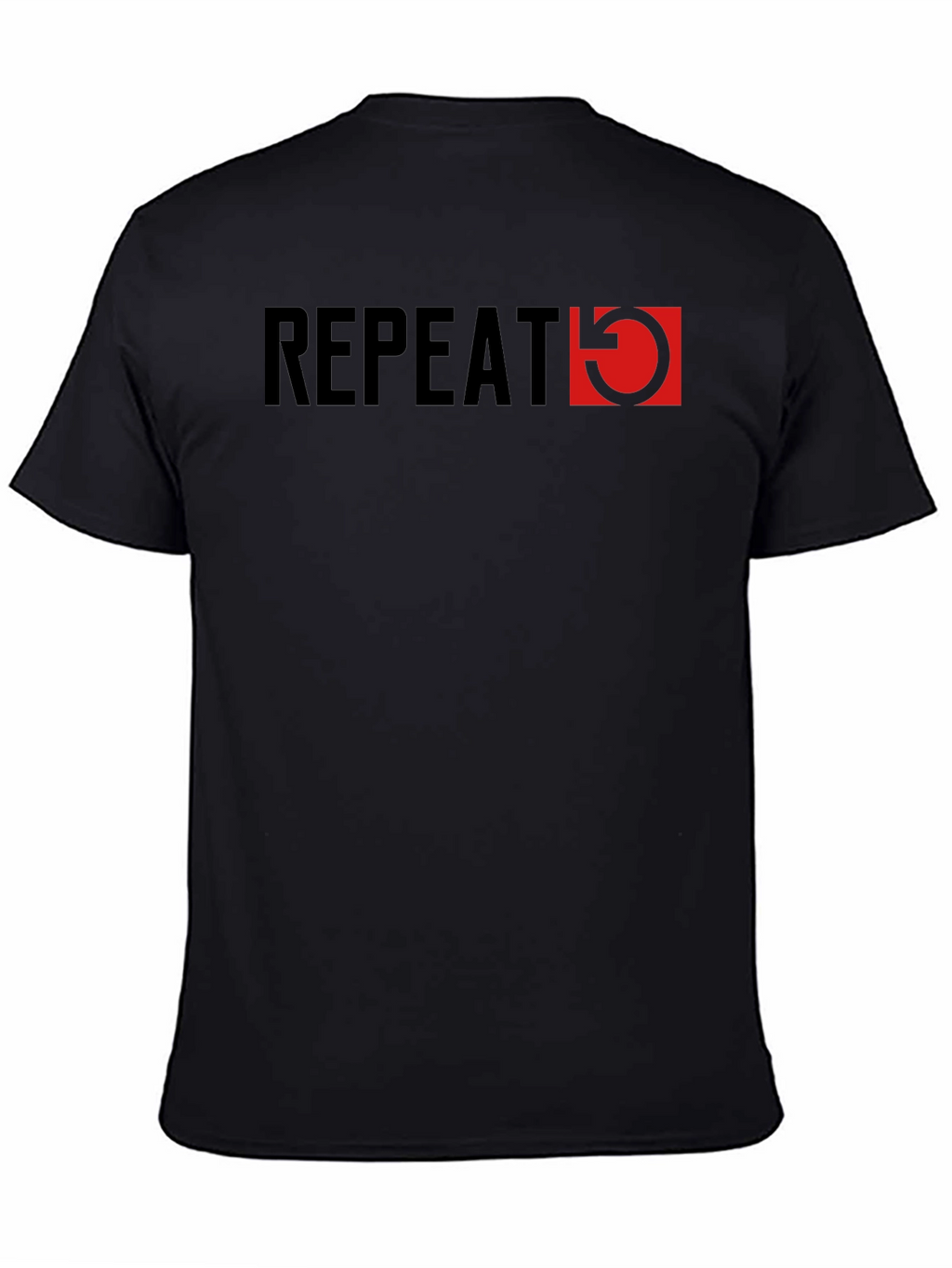 Repeat Graphic Tee - Stylish Mens Black T-Shirt