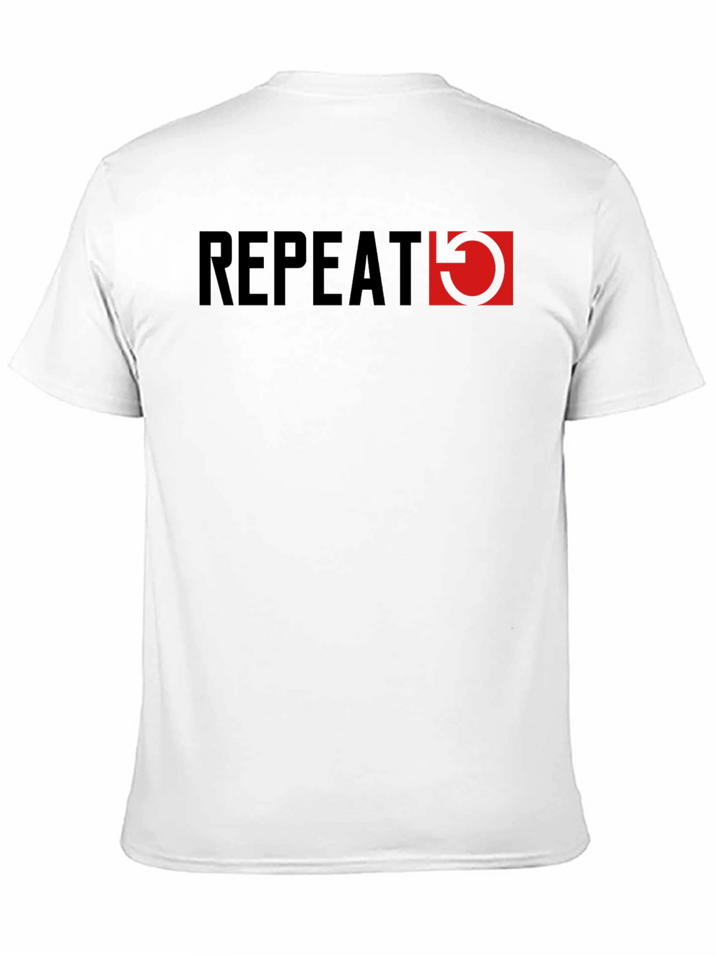 Repeat Graphic Tee - Stylish Mens Black T-Shirt