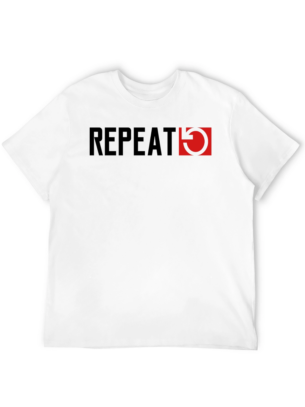 Repeat Graphic Tee - Stylish Mens Black T-Shirt