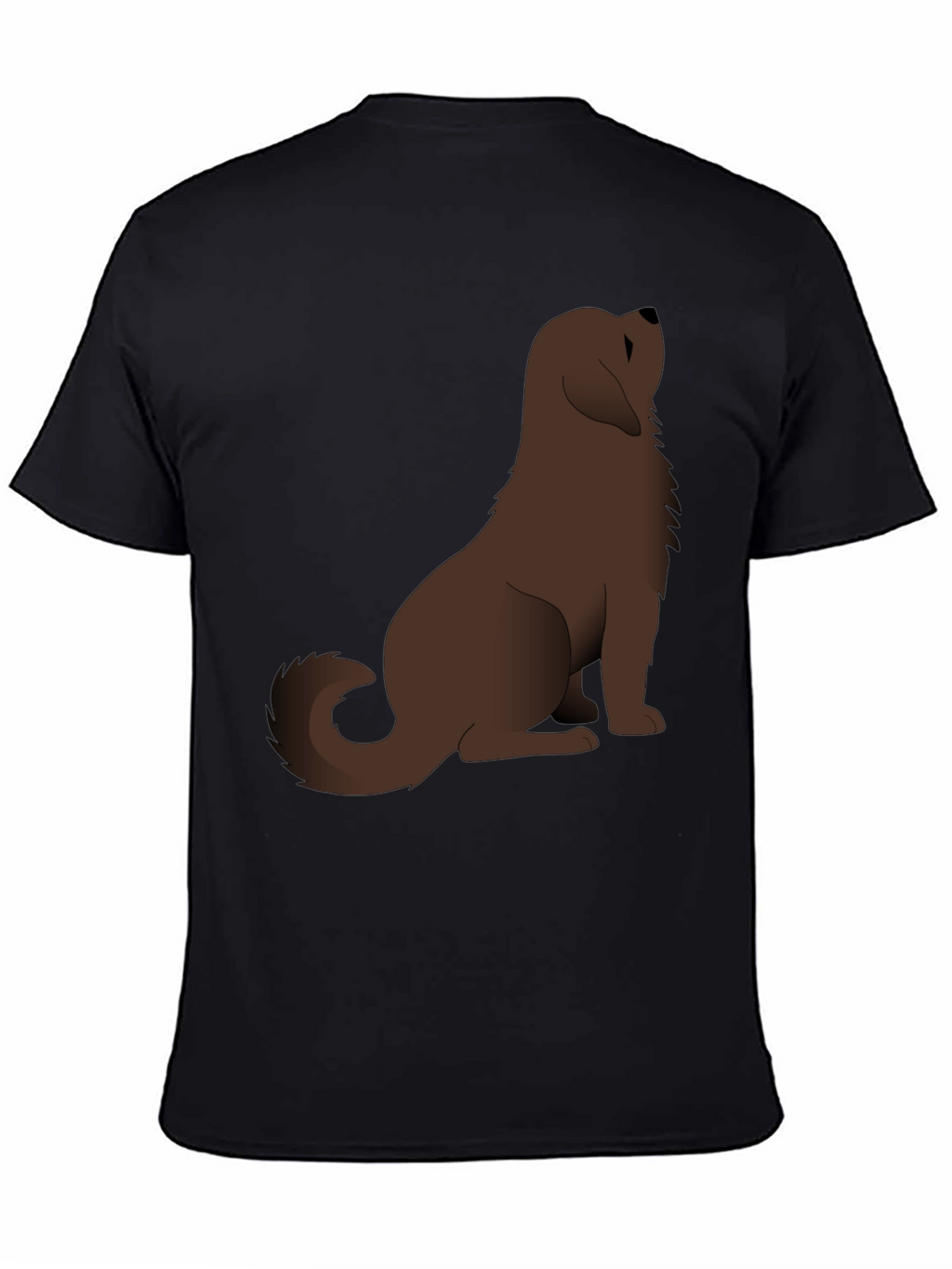 Dog Lovers Black Cotton Graphic Tee