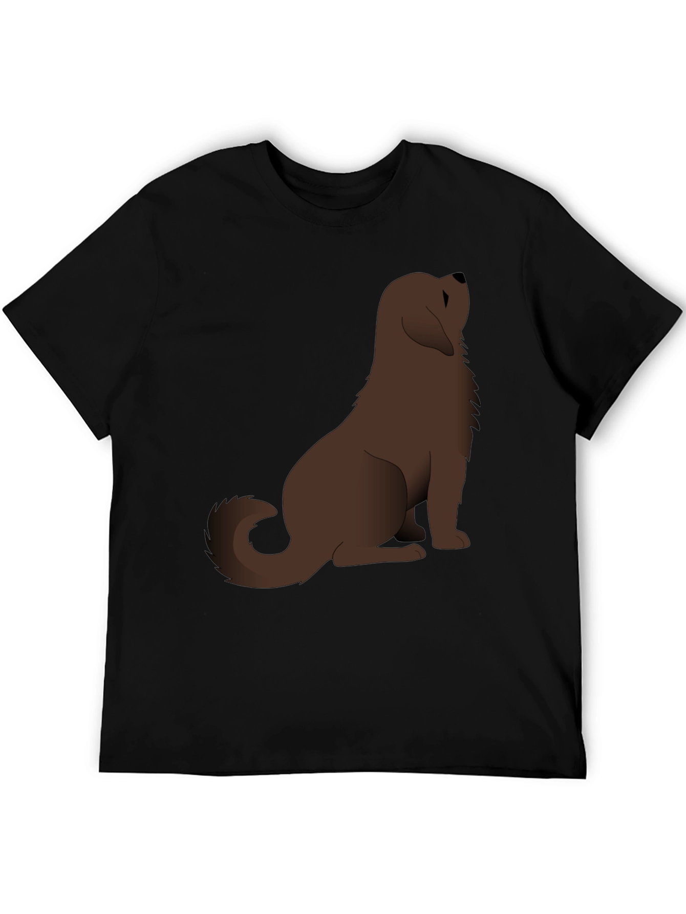 Dog Lovers Black Cotton Graphic Tee