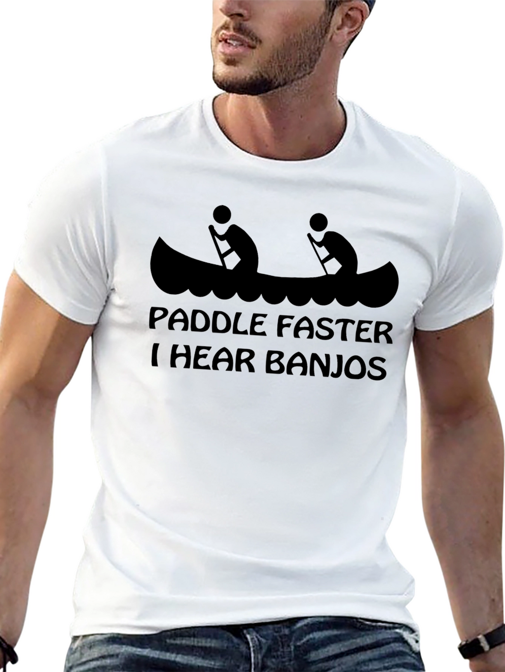 Paddle Faster I Hear Banjos Funny Graphic Tee