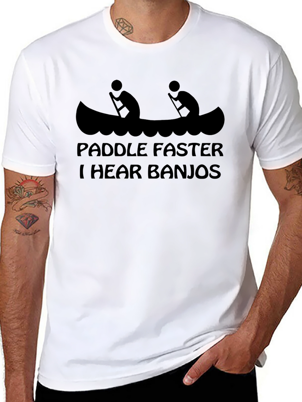 Paddle Faster I Hear Banjos Funny Graphic Tee