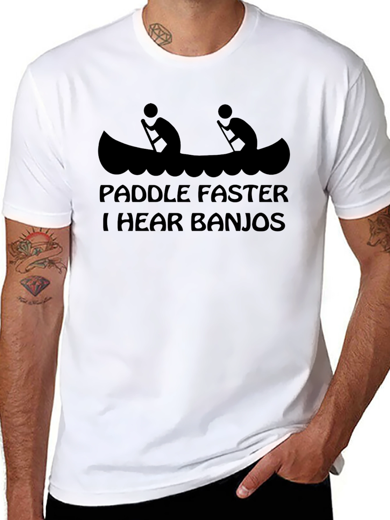 Paddle Faster I Hear Banjos Funny Graphic Tee