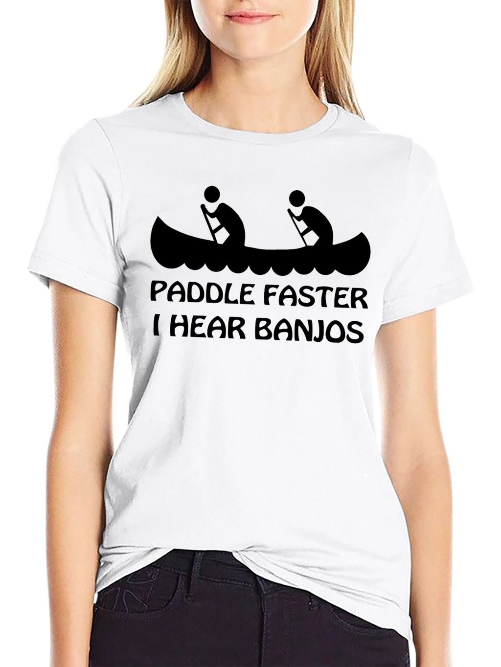 Paddle Faster I Hear Banjos Funny Graphic Tee