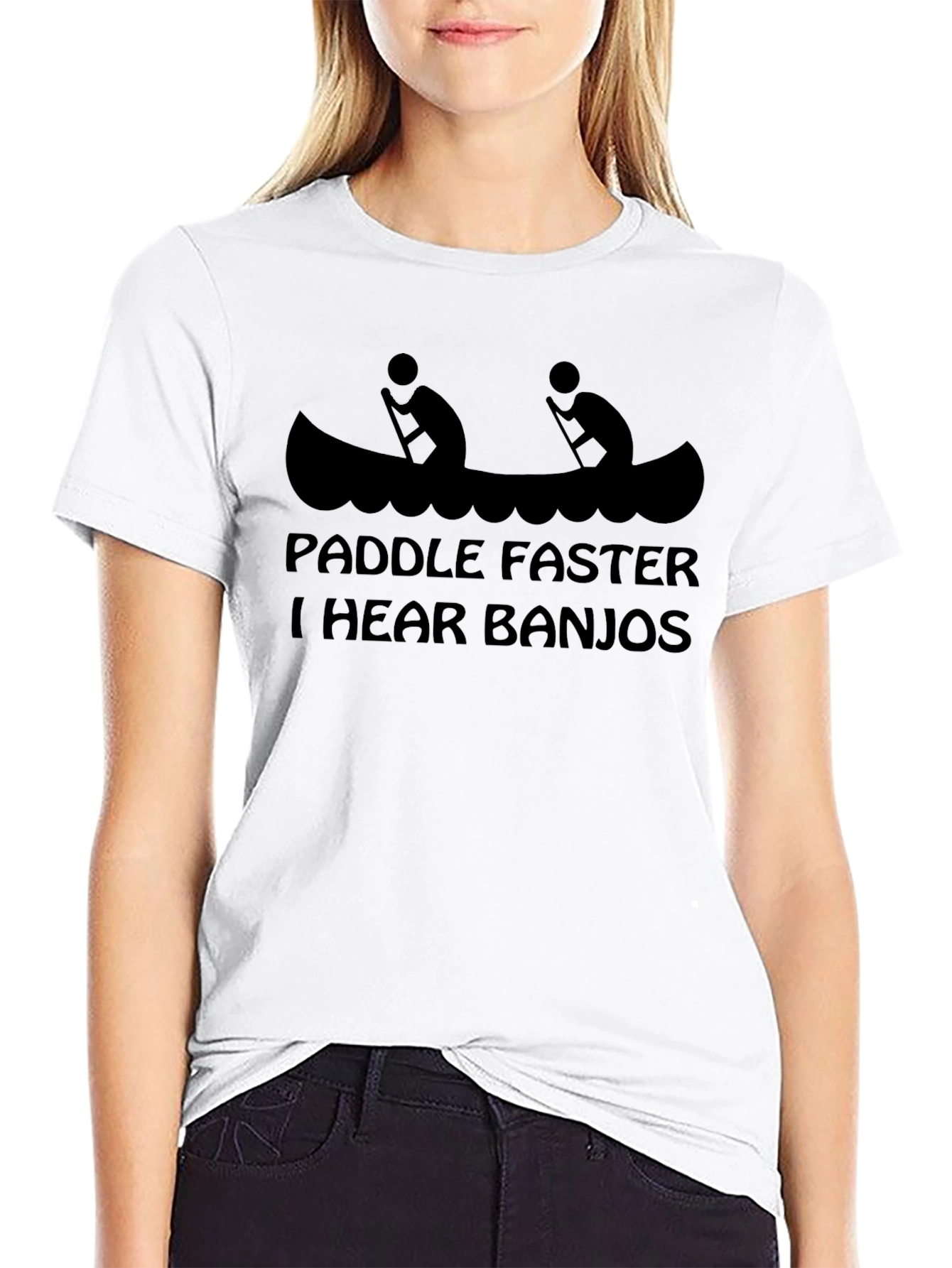 Paddle Faster I Hear Banjos Funny Graphic Tee