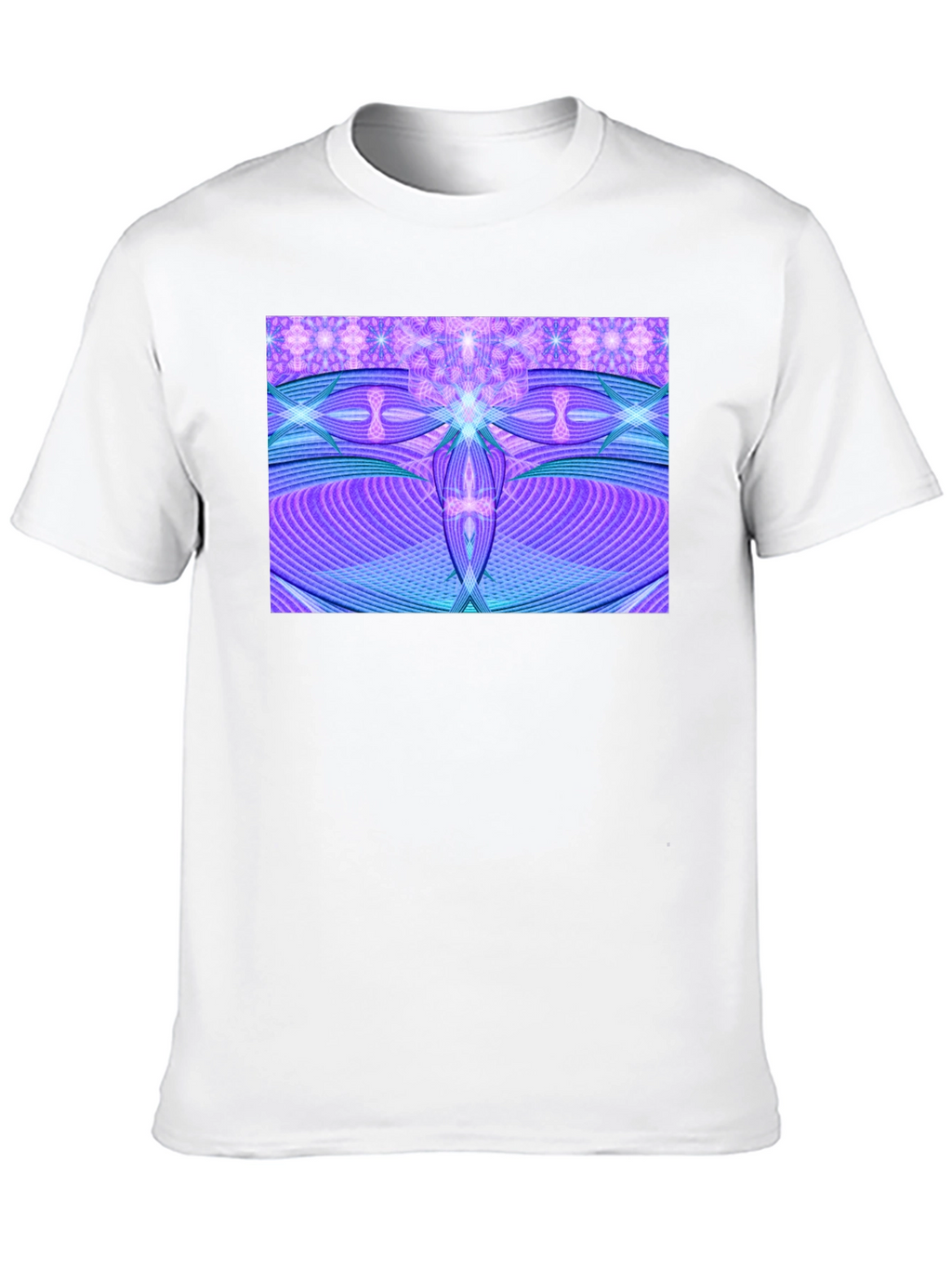 Abstract Purple Graphic Print Tee