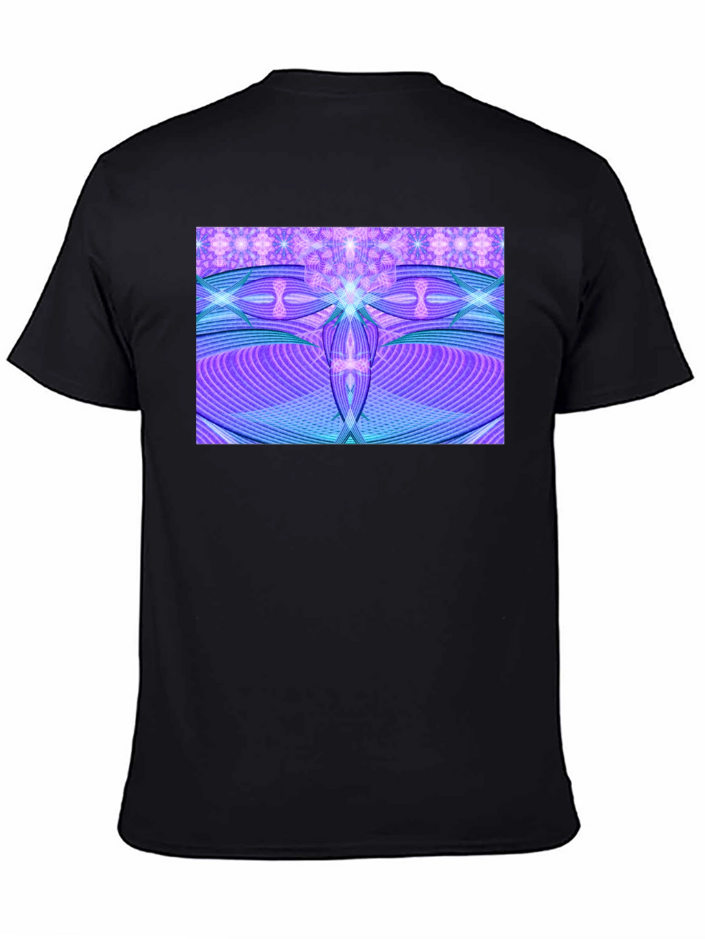 Abstract Purple Graphic Print Tee