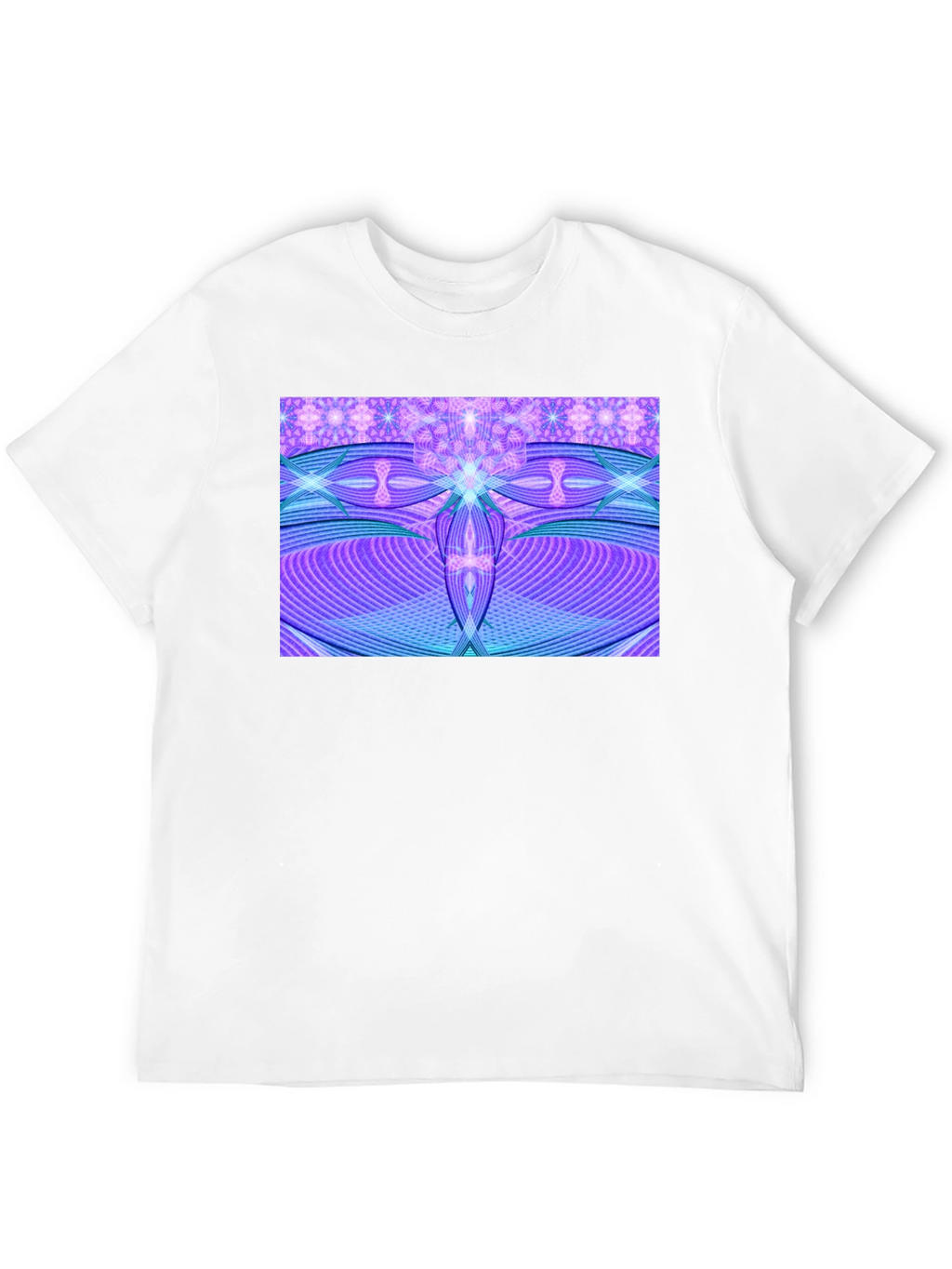Abstract Purple Graphic Print Tee