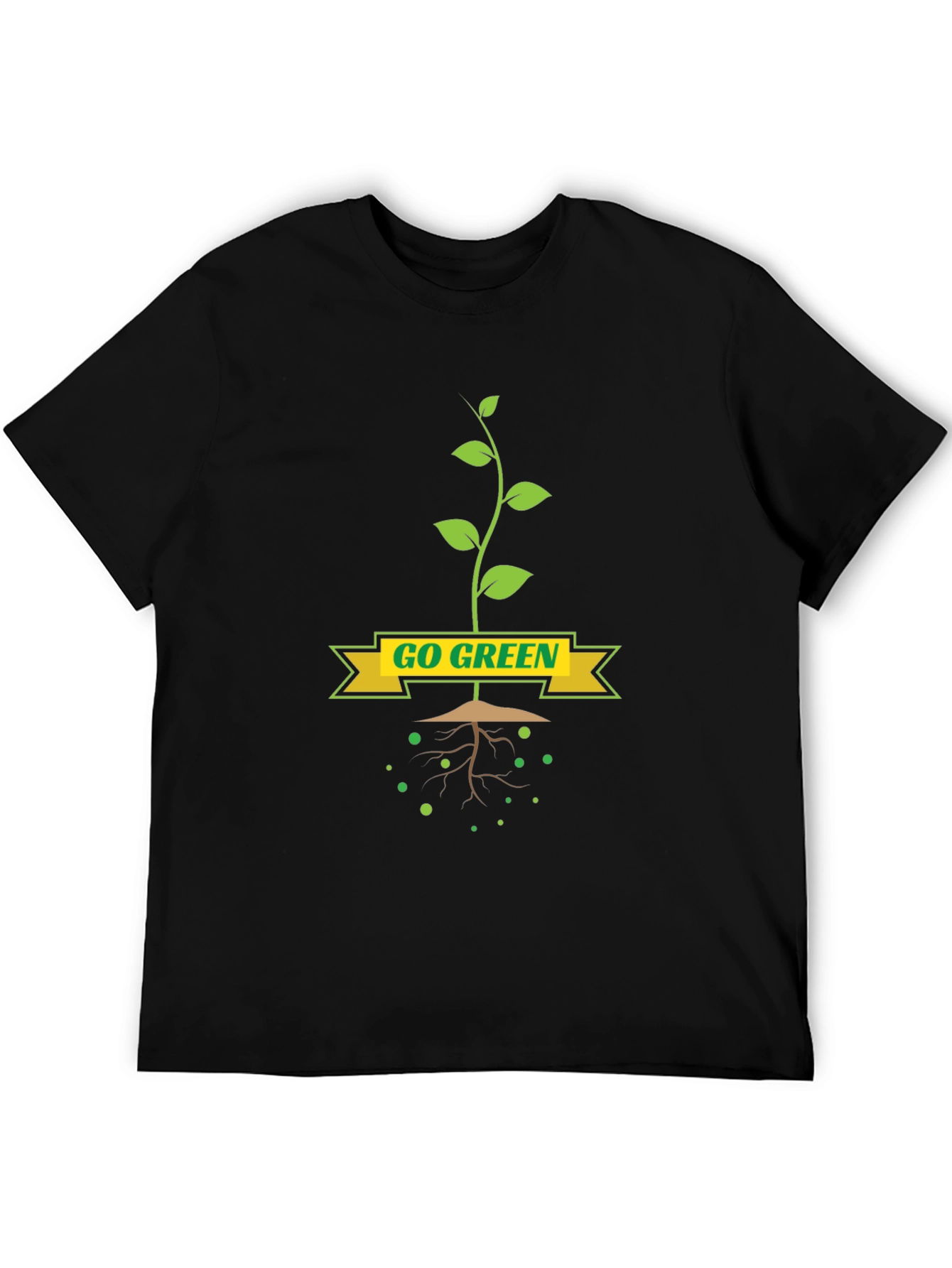 Go Green T-Shirt - Eco-Friendly Plant Design