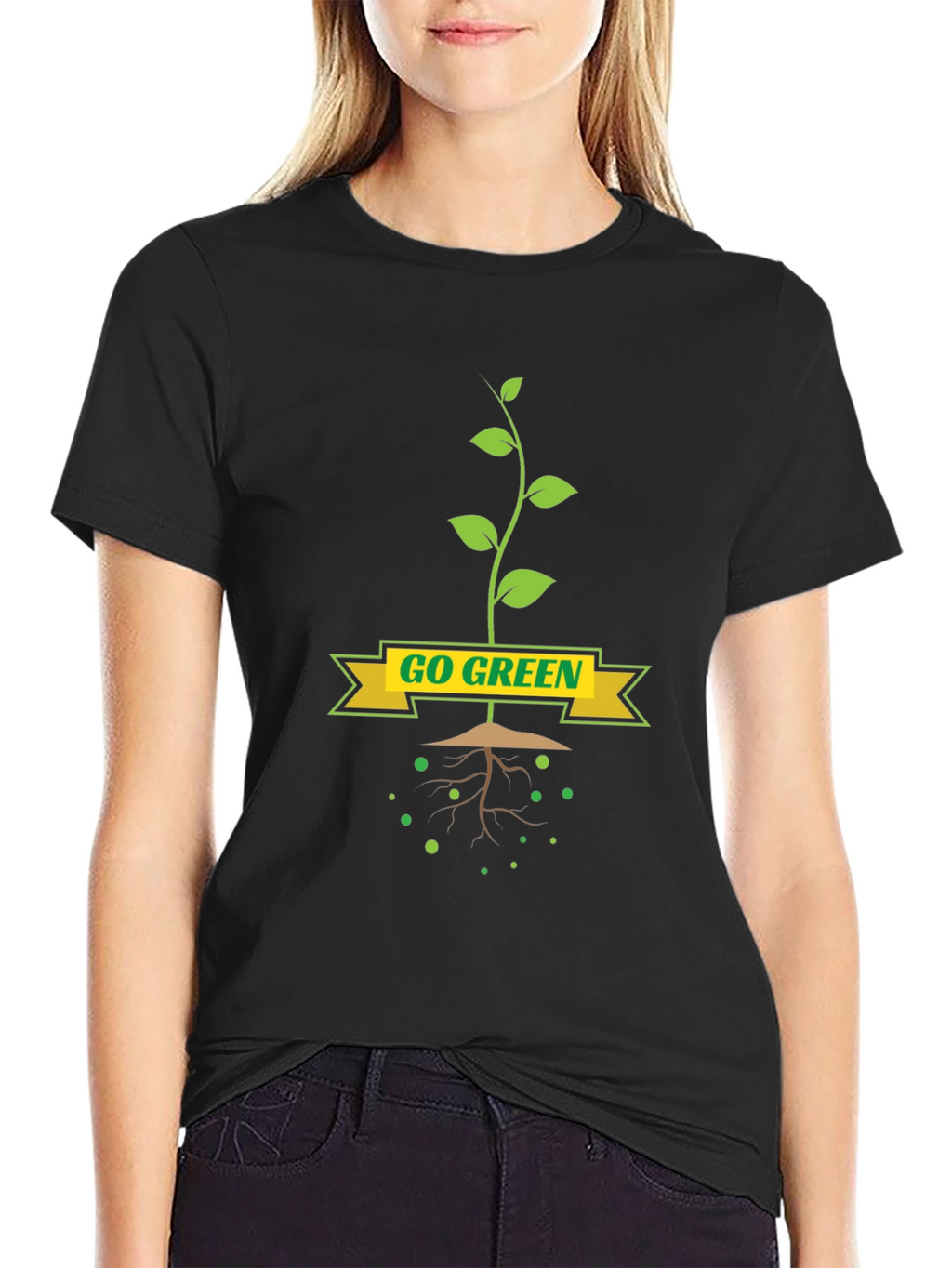 Go Green T-Shirt - Eco-Friendly Plant Design