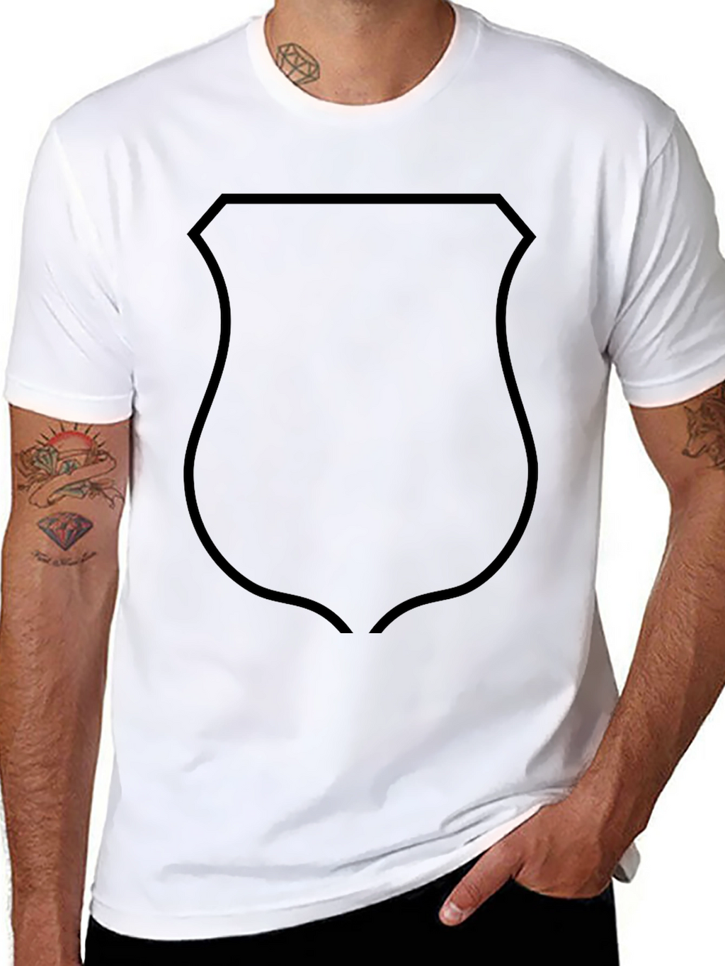 Black Shield Graphic Tee - Classic Style