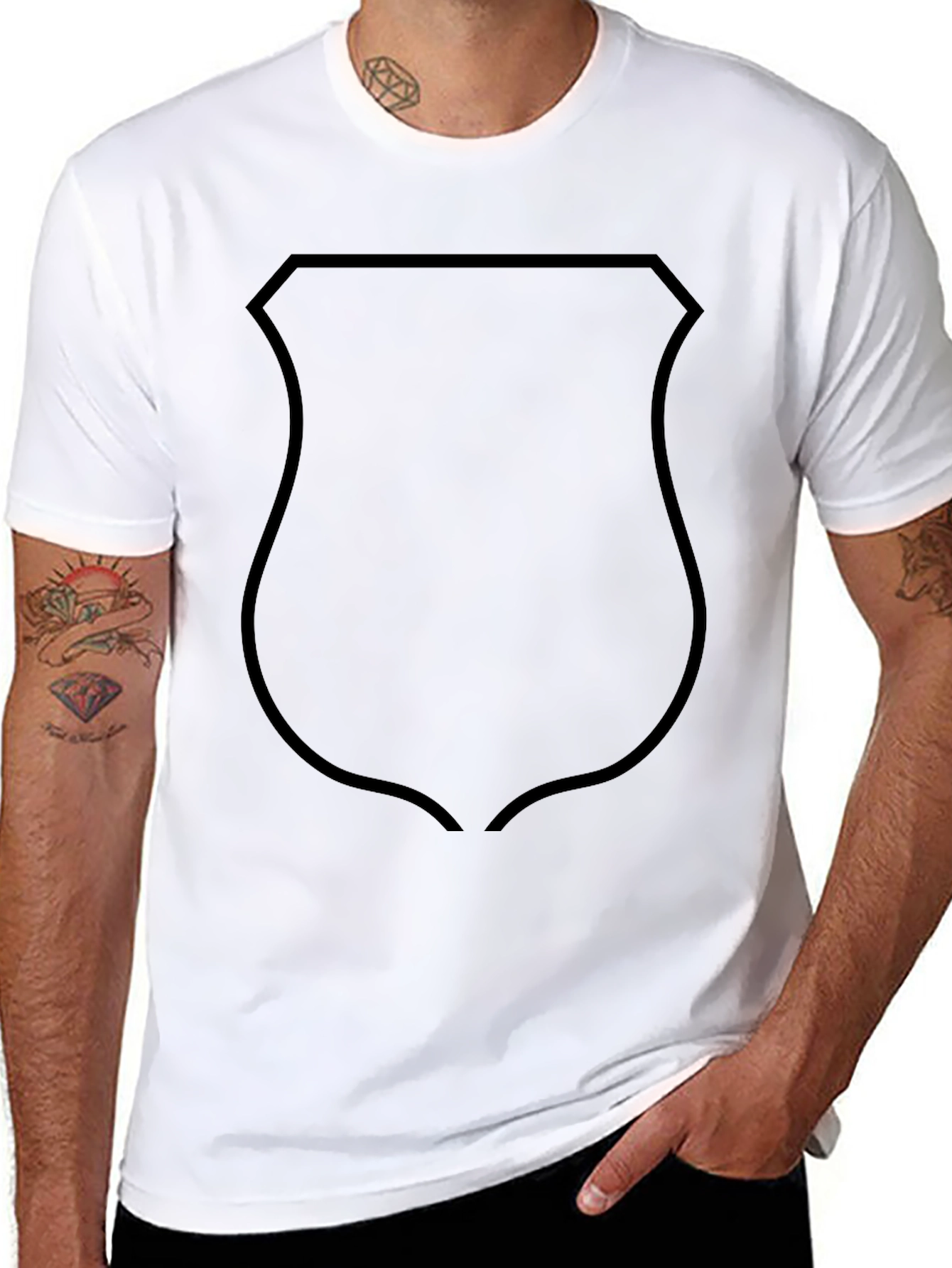 Black Shield Graphic Tee - Classic Style