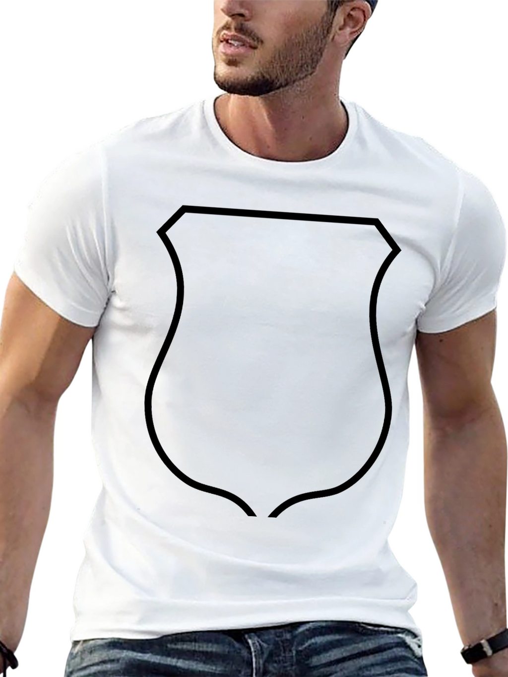 Black Shield Graphic Tee - Classic Style