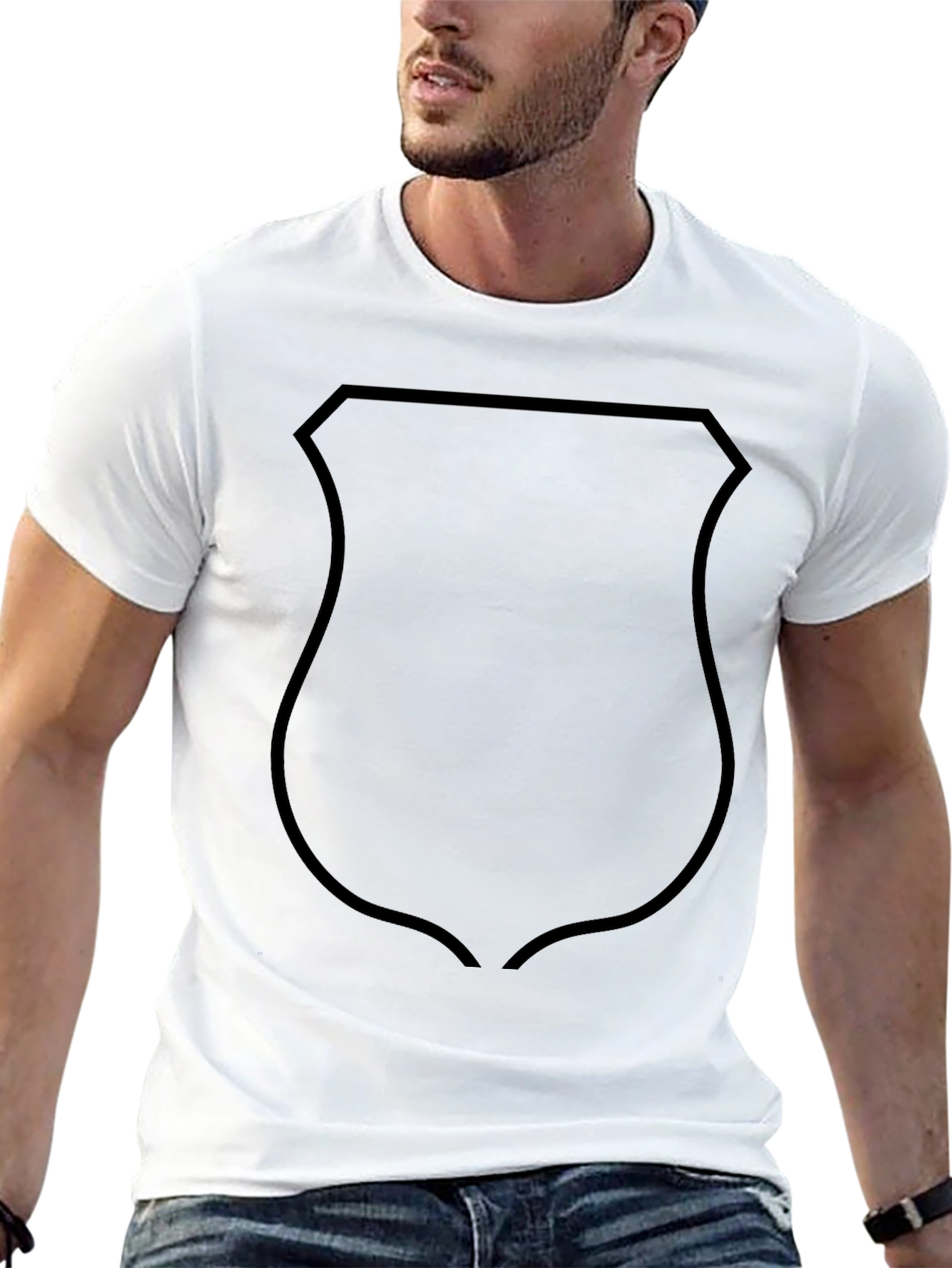 Black Shield Graphic Tee - Classic Style
