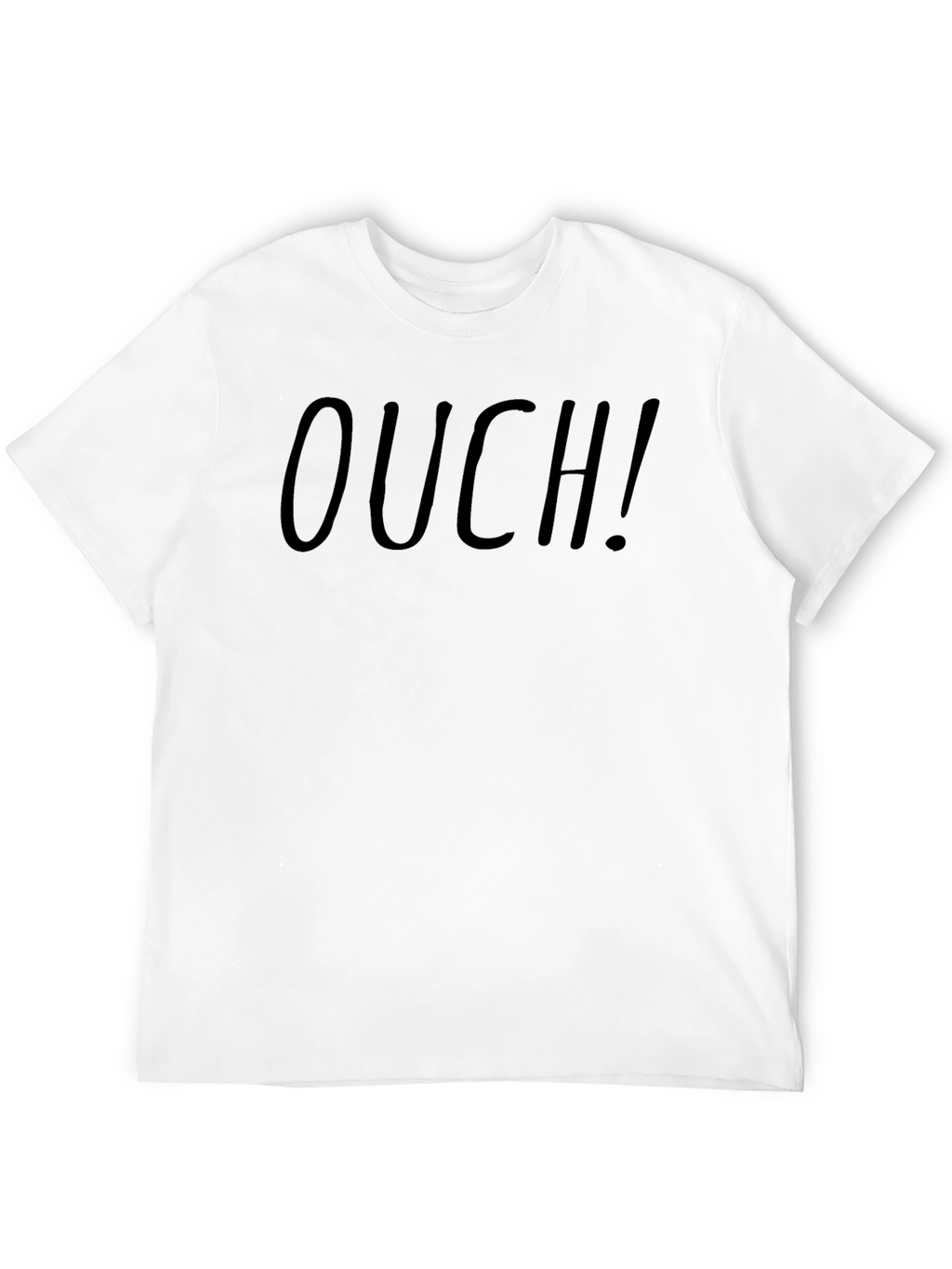 Ouch! Graphic Tee - Black Cotton T-Shirt