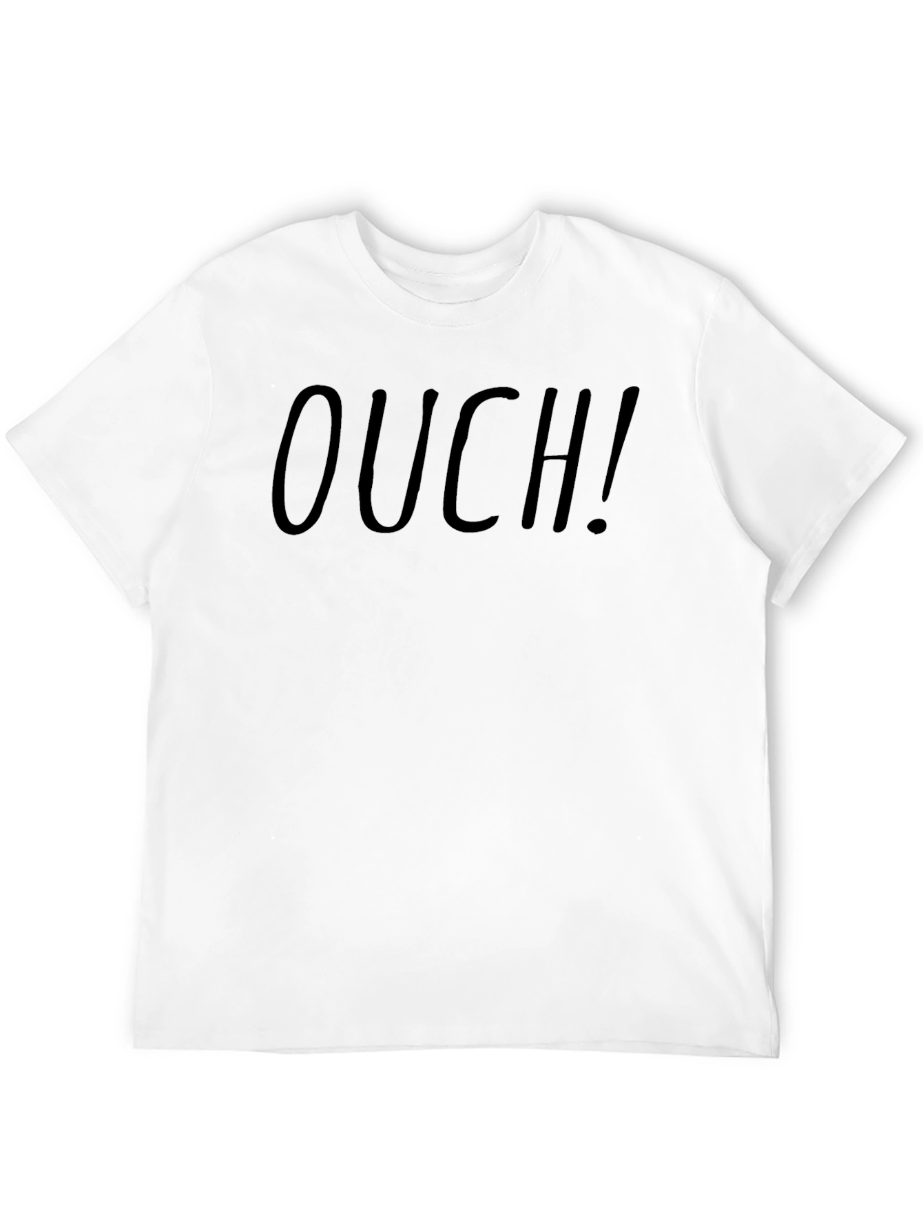 Ouch! Graphic Tee - Black Cotton T-Shirt