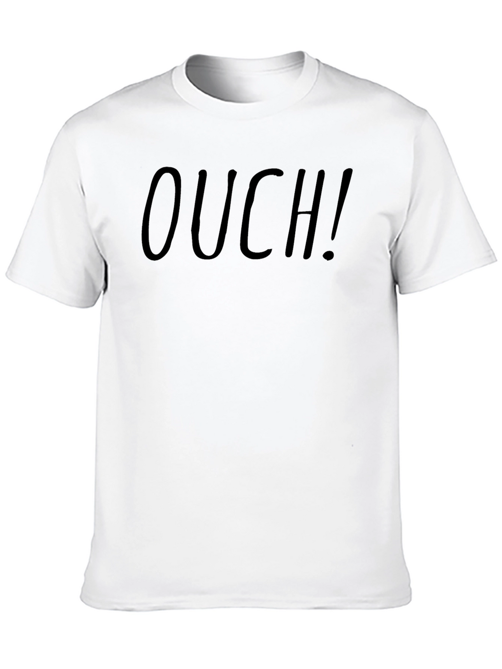Ouch! Graphic Tee - Black Cotton T-Shirt