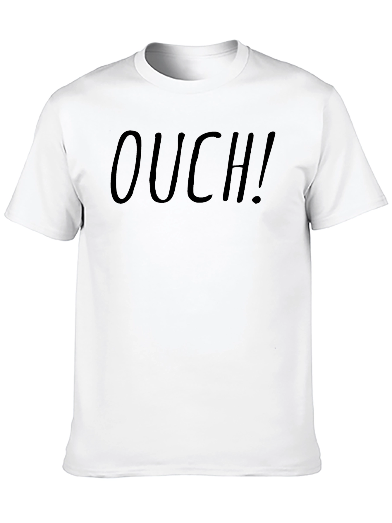 Ouch! Graphic Tee - Black Cotton T-Shirt