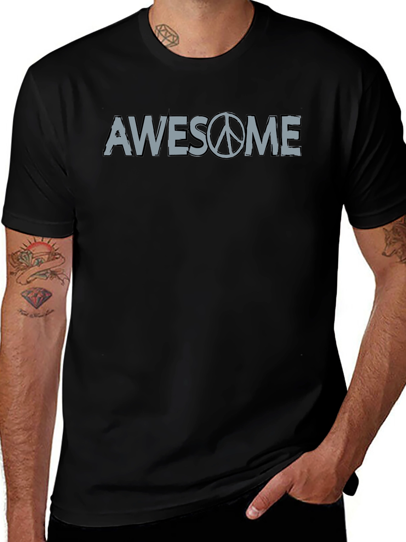 Awesome Peace Sign Graphic Tee
