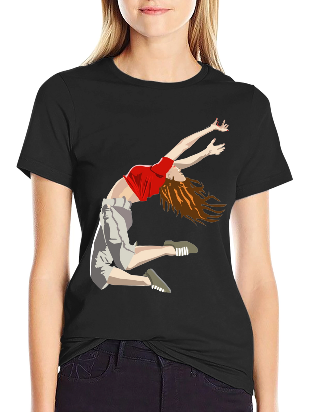 Dancer Graphic Tee - Stylish Black T-Shirt
