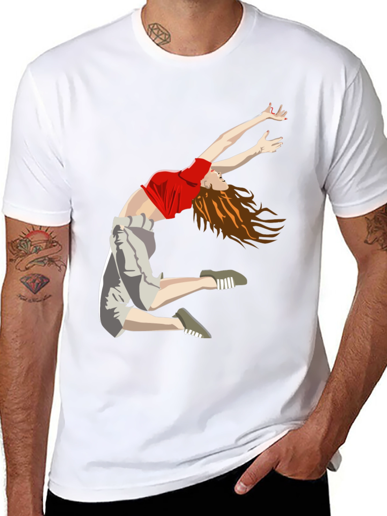Dancer Graphic Tee - Stylish Black T-Shirt
