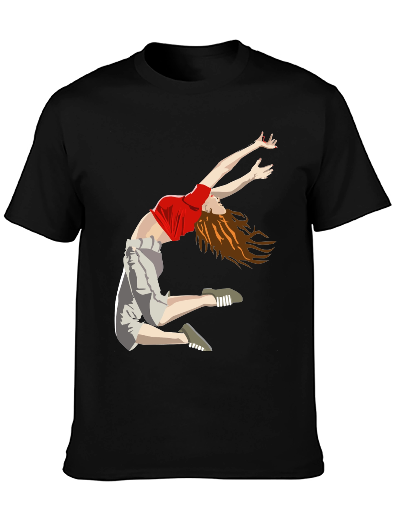 Dancer Graphic Tee - Stylish Black T-Shirt